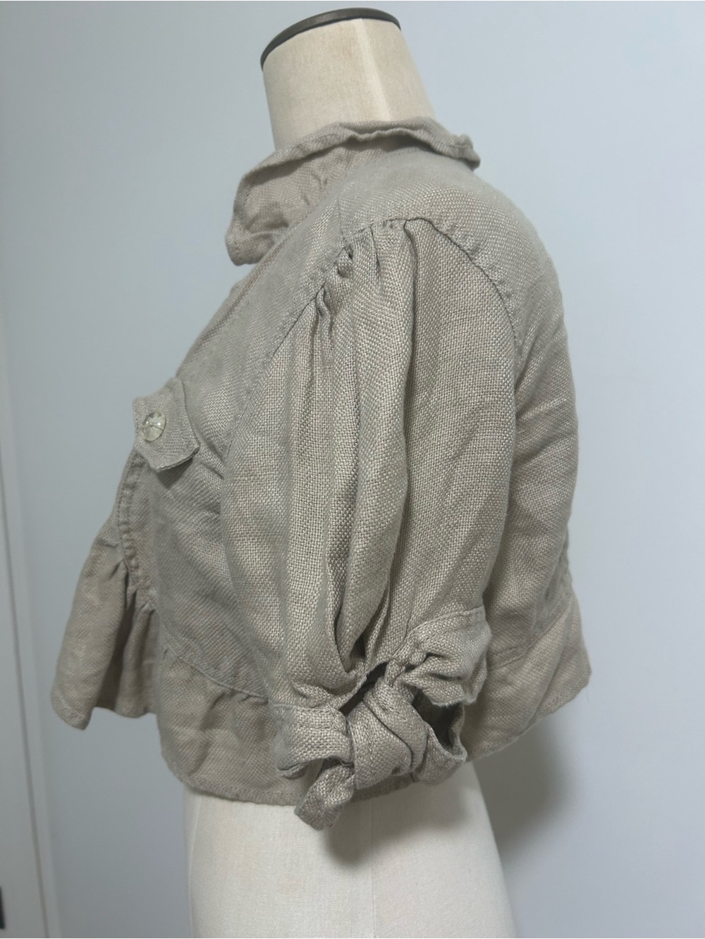 Cropped Linen Jacket - Picture 4 of 6